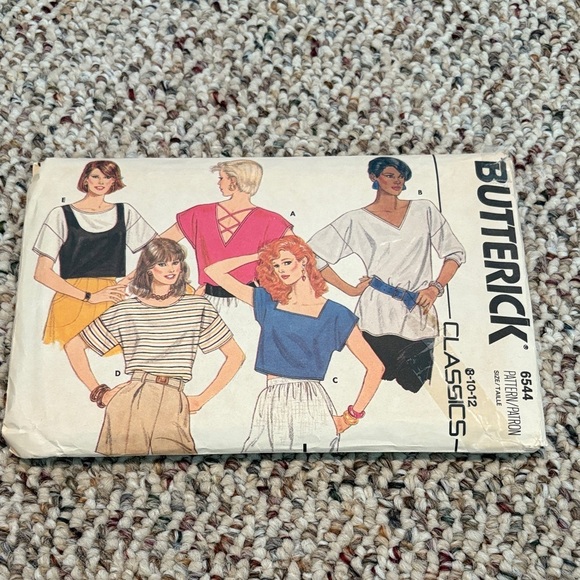 Vintage Other - Butterick Ladies Tops Sewing Pattern #6544